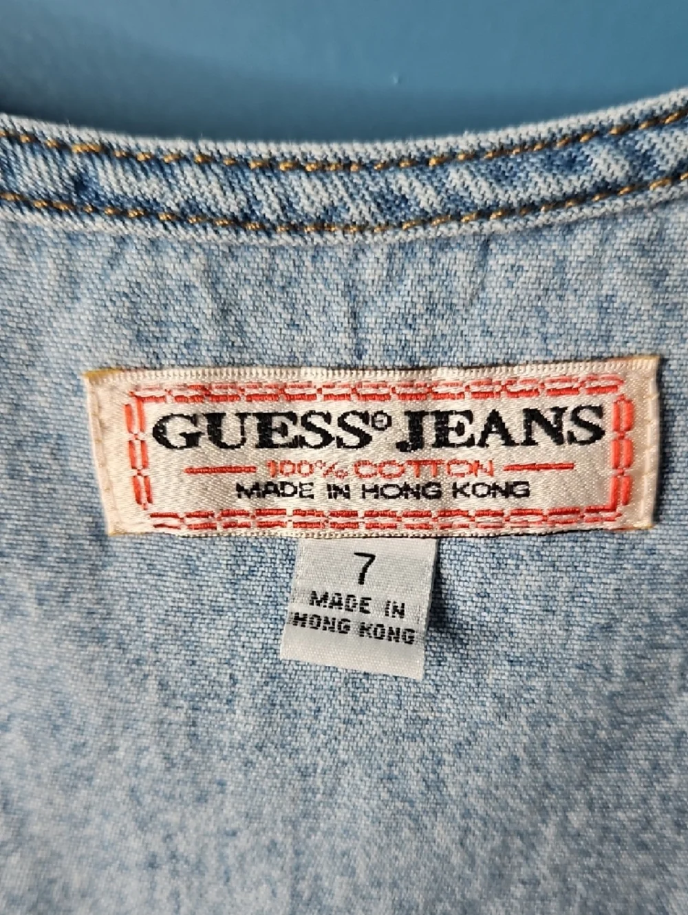 Guess Light Blue Denim Tank Dress Size 7 Or Small - Picture 4 of 10